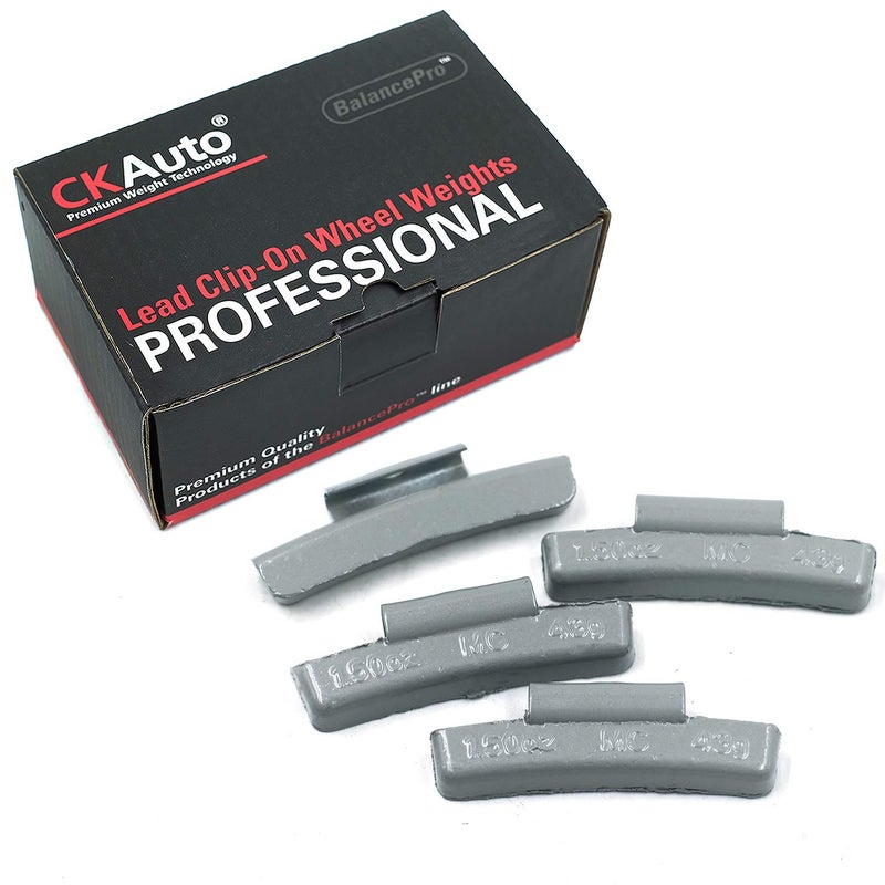 CKAuto MC-Series Coated 1.5oz Lead Clip on Wheel Weights, 25Pcs/Box - Image 1